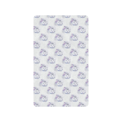 Wolf with Flower Print Design Rubber Doormat