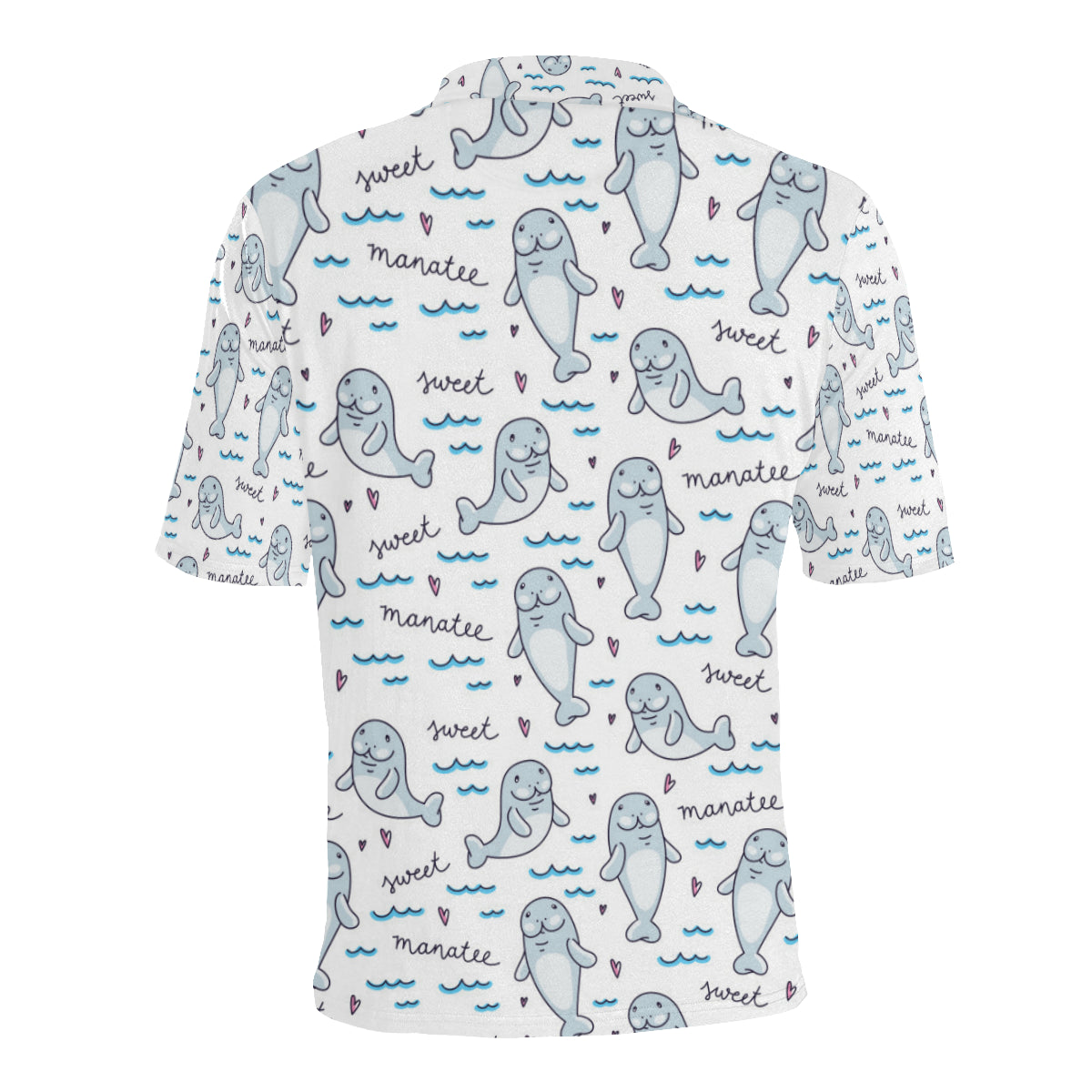 Manatee Baby Pattern Print Design 03 Men Polo Shirt