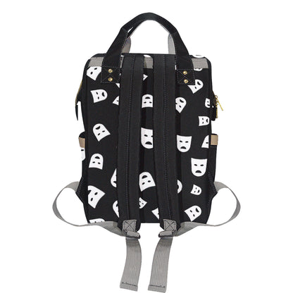 Acting Mask Pattern Print Design 03 Diaper Bag Backpack