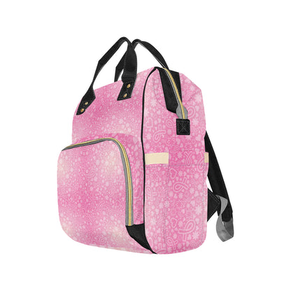 Breast cancer Pattern Print Design 02 Diaper Bag Backpack