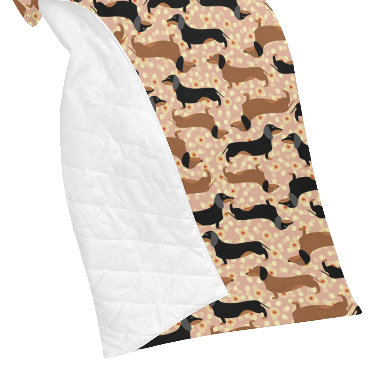Dachshund Pattern Print Design 011 Premium Quilt