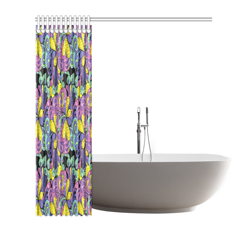 Psychedelic Pattern Print Design A04 Shower Curtain