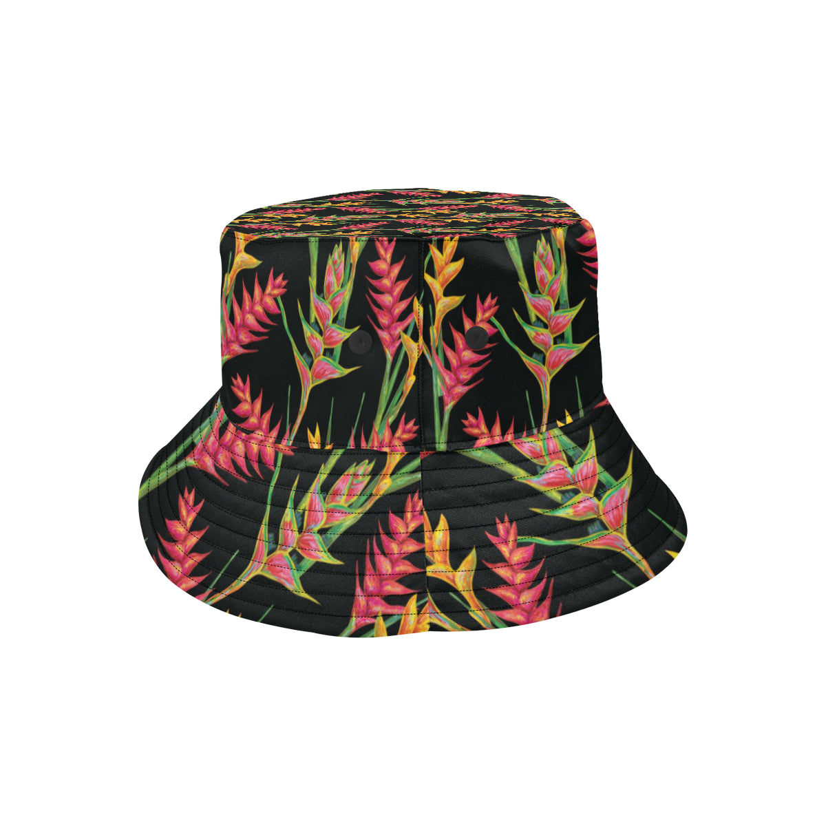 Heliconia Pattern Print Design HL01 Unisex Bucket Hat