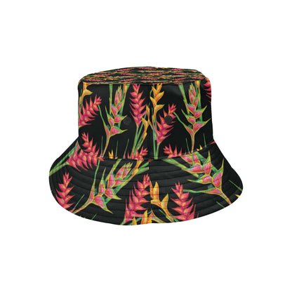 Heliconia Pattern Print Design HL01 Unisex Bucket Hat