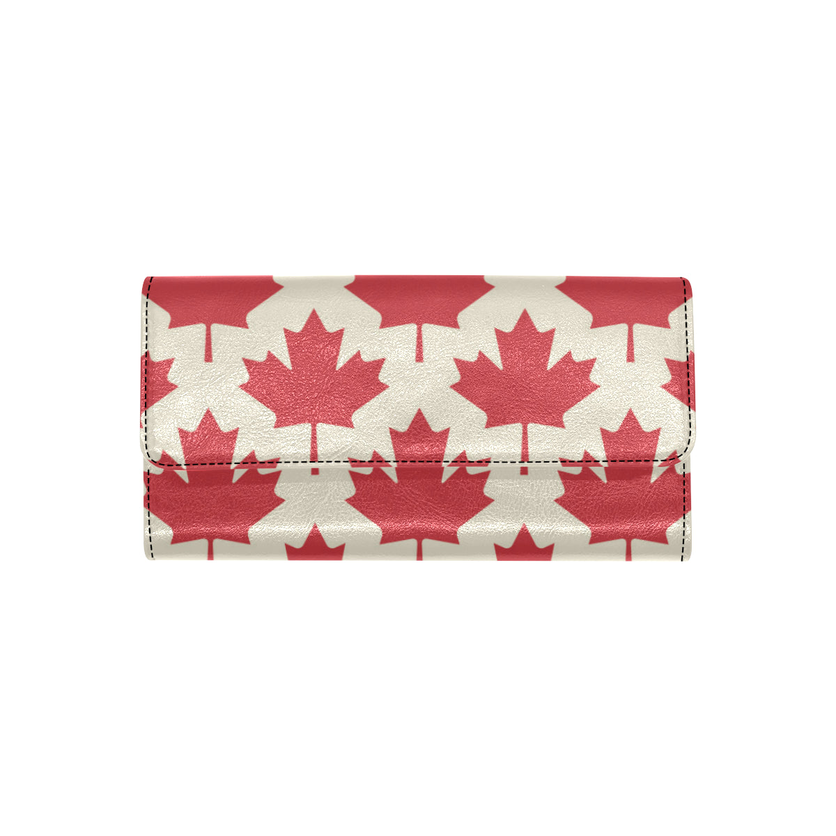Maple Leaf Pattern Print Design 03 Women's Trifold Wallet