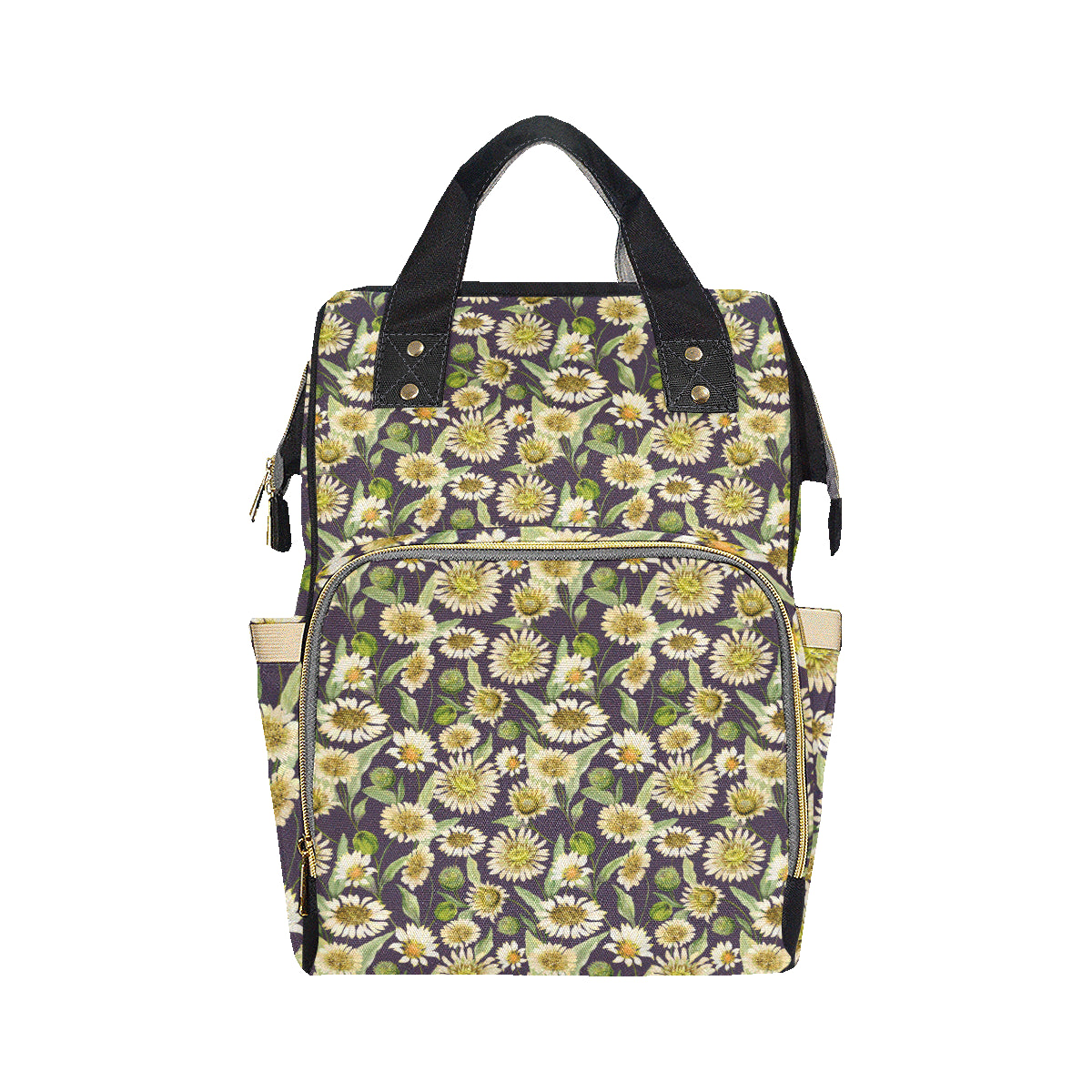 Daisy Vintage Print Pattern Diaper Bag Backpack