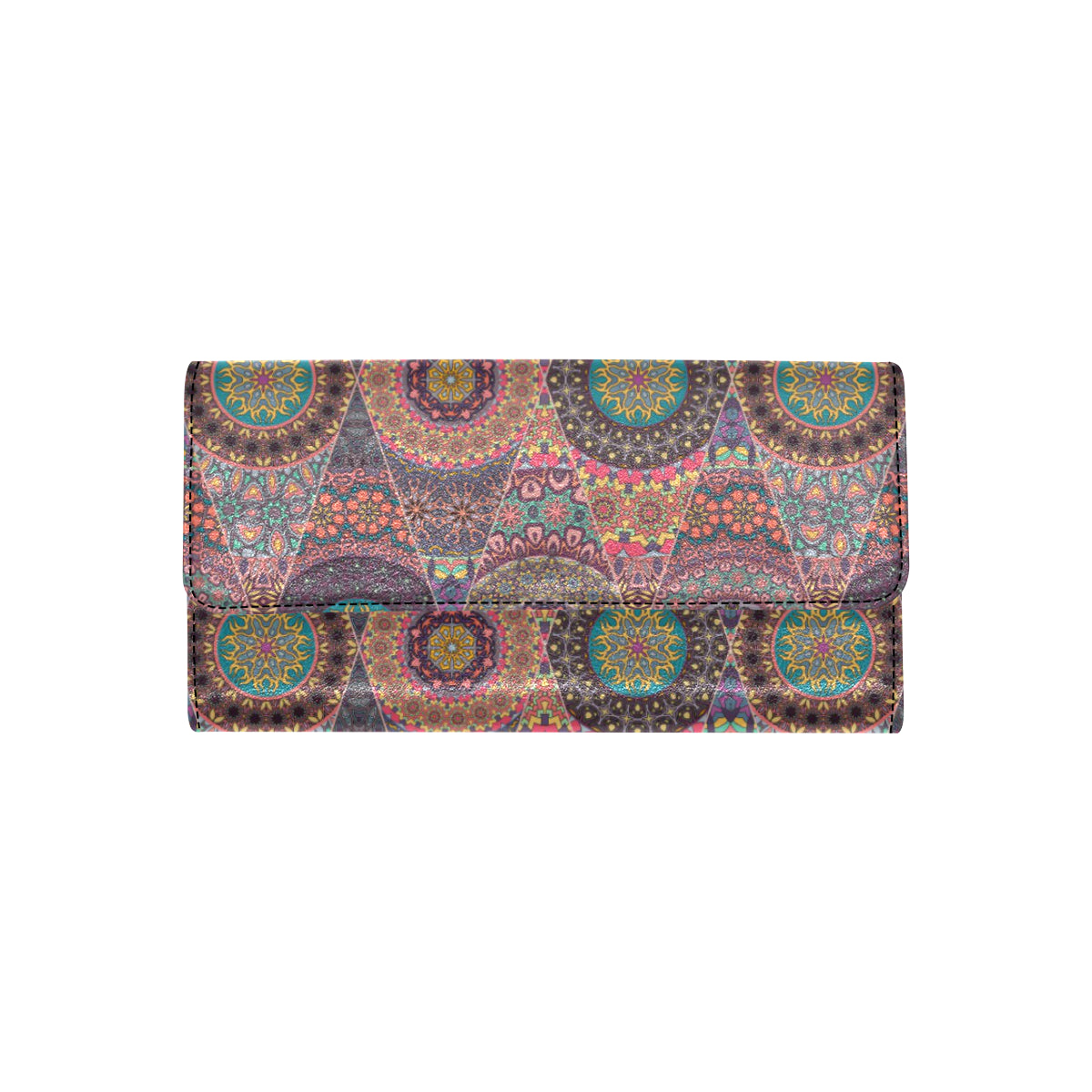 Bohemian Pattern Print Design 07 Women's Trifold Wallet