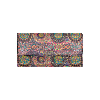Bohemian Pattern Print Design 07 Women's Trifold Wallet