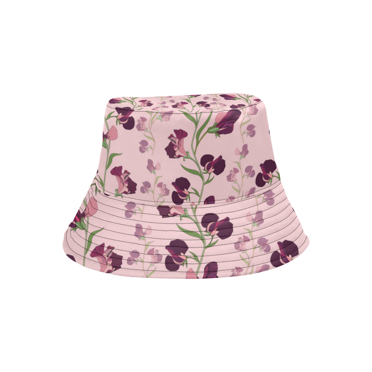 Peony Pattern Print Design PE09 Unisex Bucket Hat