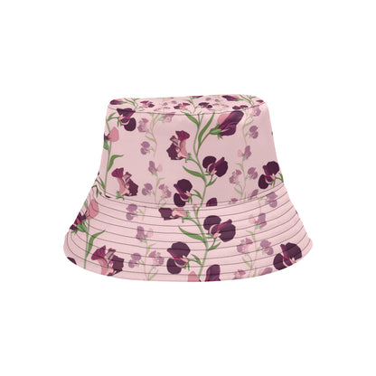 Peony Pattern Print Design PE09 Unisex Bucket Hat