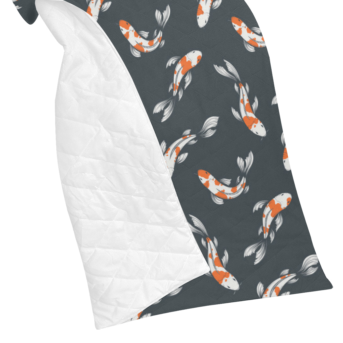 KOI Fish Pattern Print Design 04 Premium Quilt