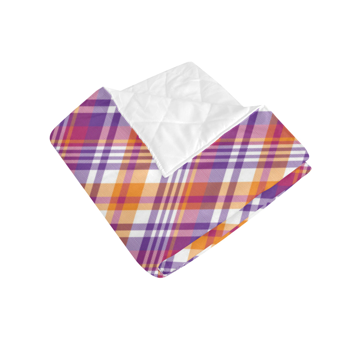 Madras Pattern Print Design 02 Premium Quilt
