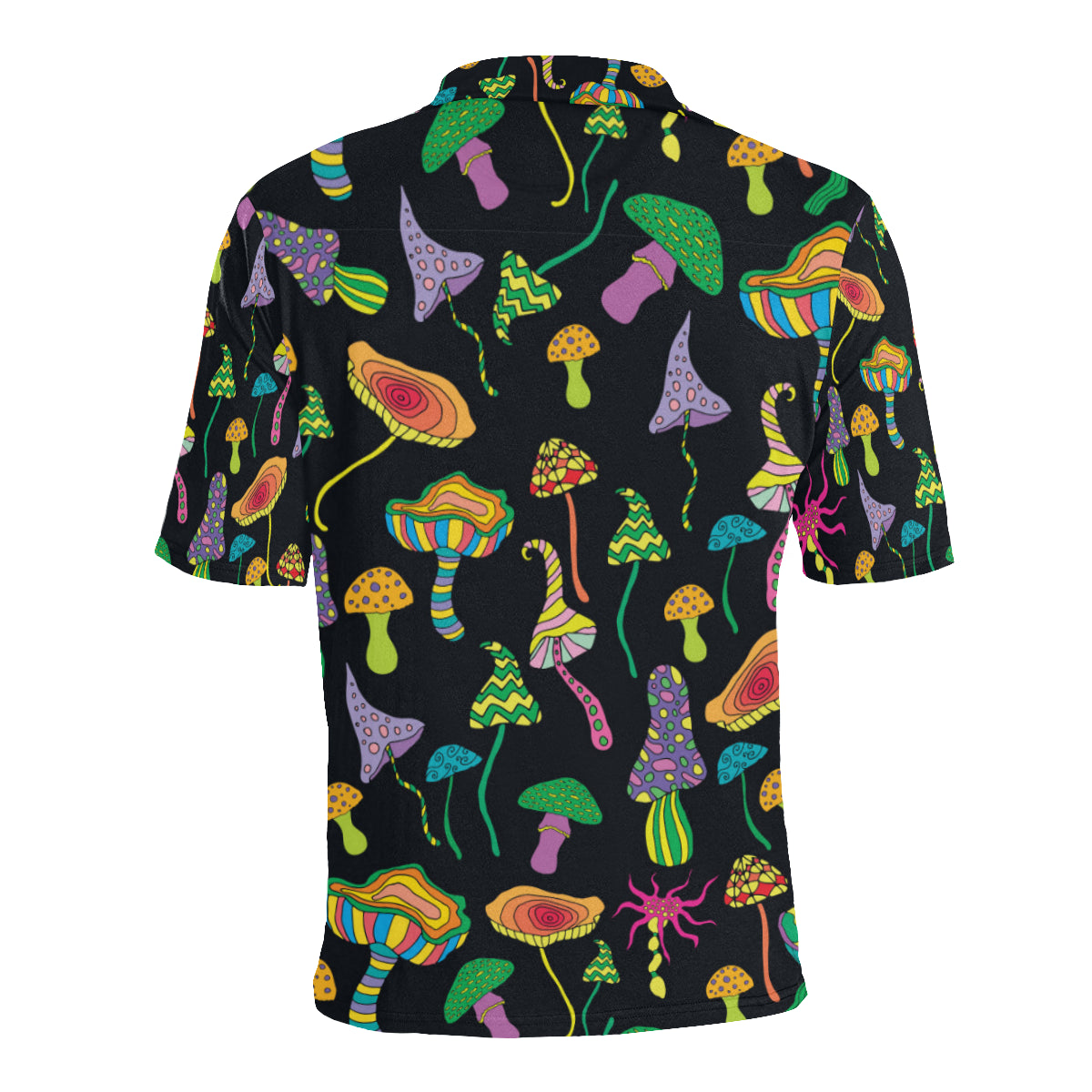 Psychedelic Mushroom Pattern Print Design A02 Men Polo Shirt