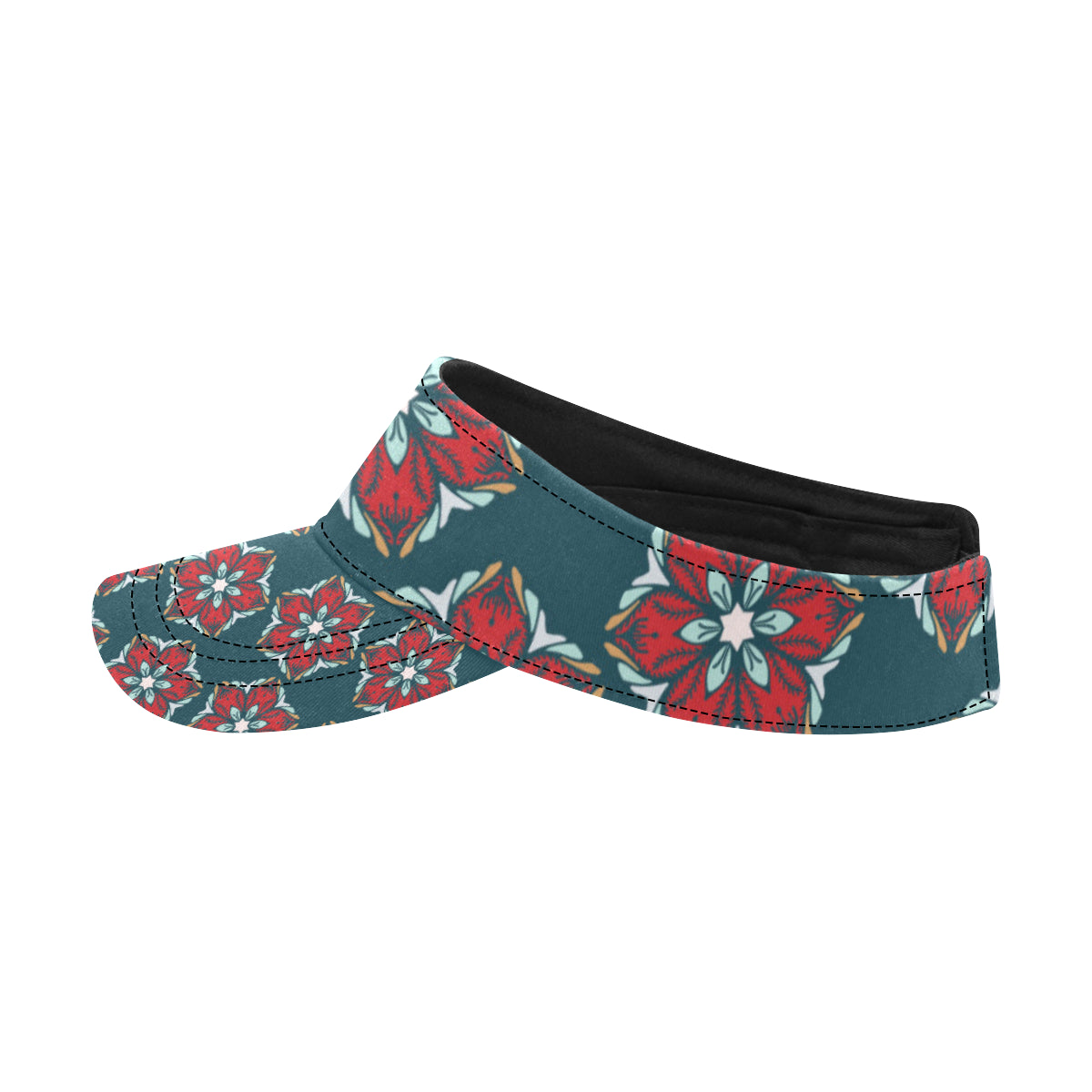 Poinsettia Pattern Print Design A03 Unisex Sun Visor