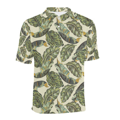 Banana Leaf Pattern Print Design BL08 Men Polo Shirt