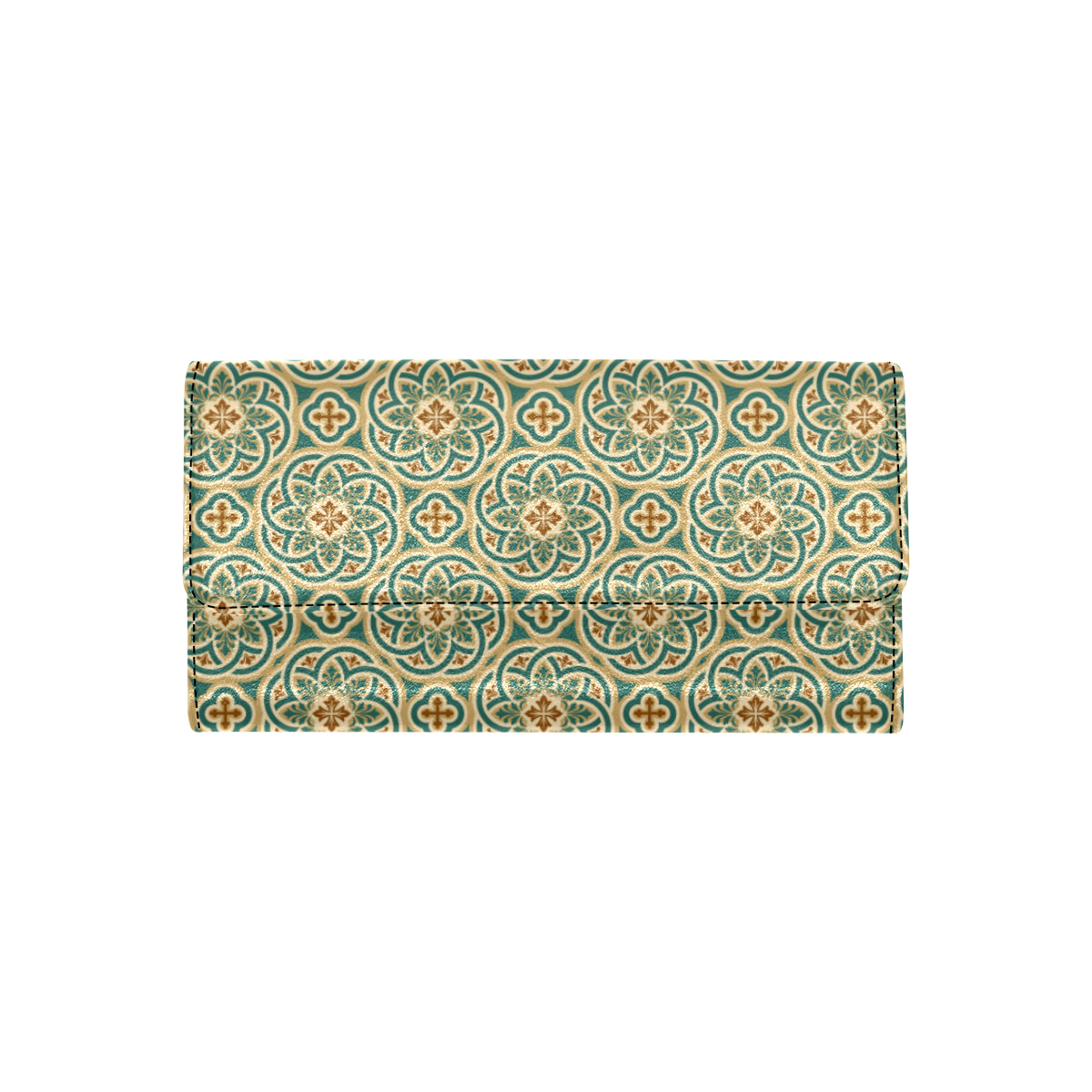 Cross Pattern Print Design 01 Women's Trifold Wallet