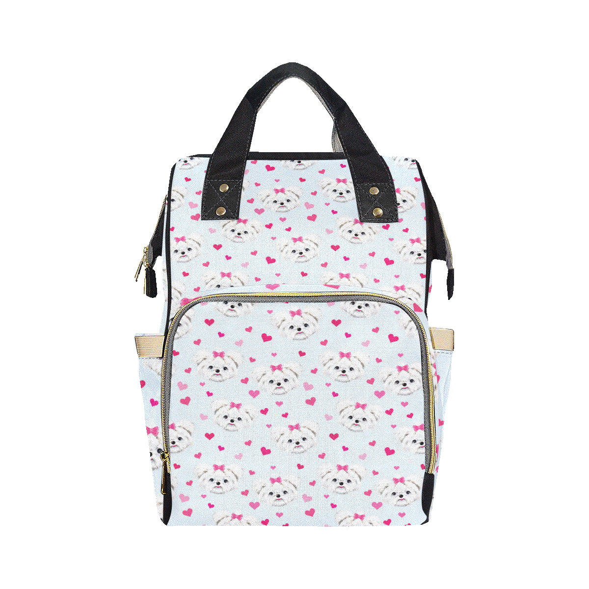 Maltese Pattern Print Design 03 Diaper Bag Backpack