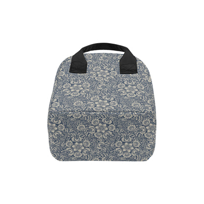 Elegant Floral Print Pattern Insulated Lunch Bag