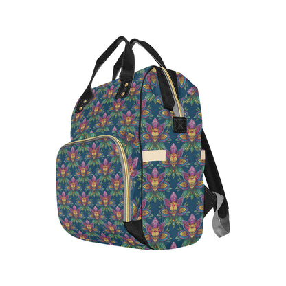 lotus Boho Pattern Print Design LO04 Diaper Bag Backpack