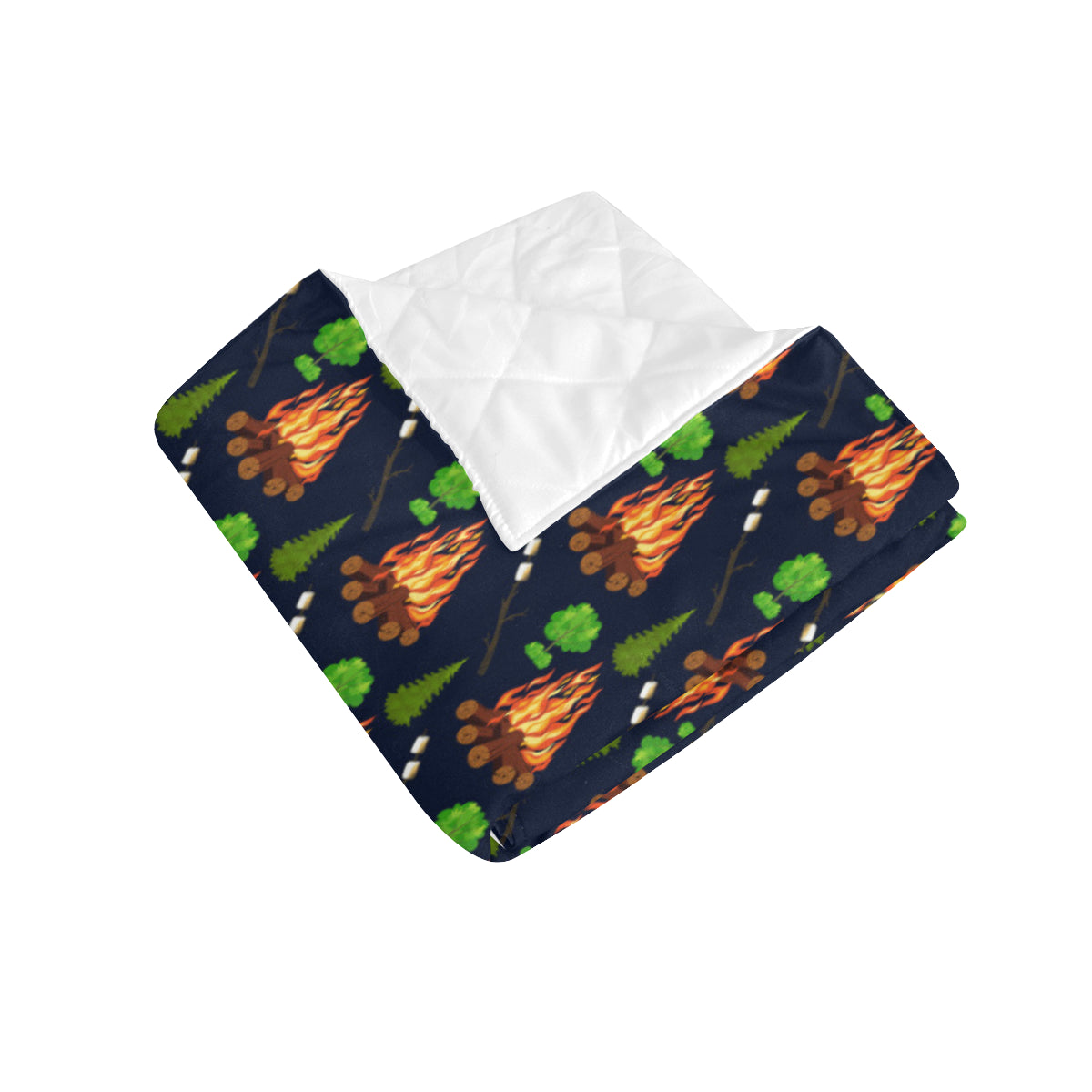 Camfire marshmallow Camping Design Print Premium Quilt