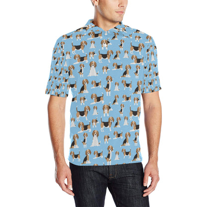 Beagle Pattern Print Design 03 Men Polo Shirt