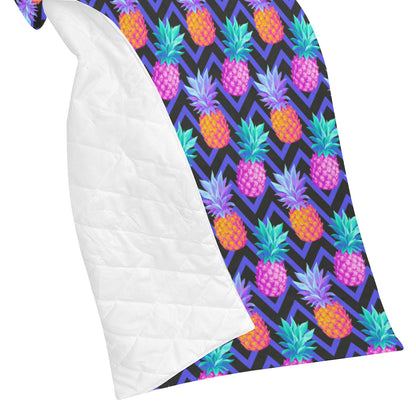 Pineapple Color Art Pattern Premium Quilt