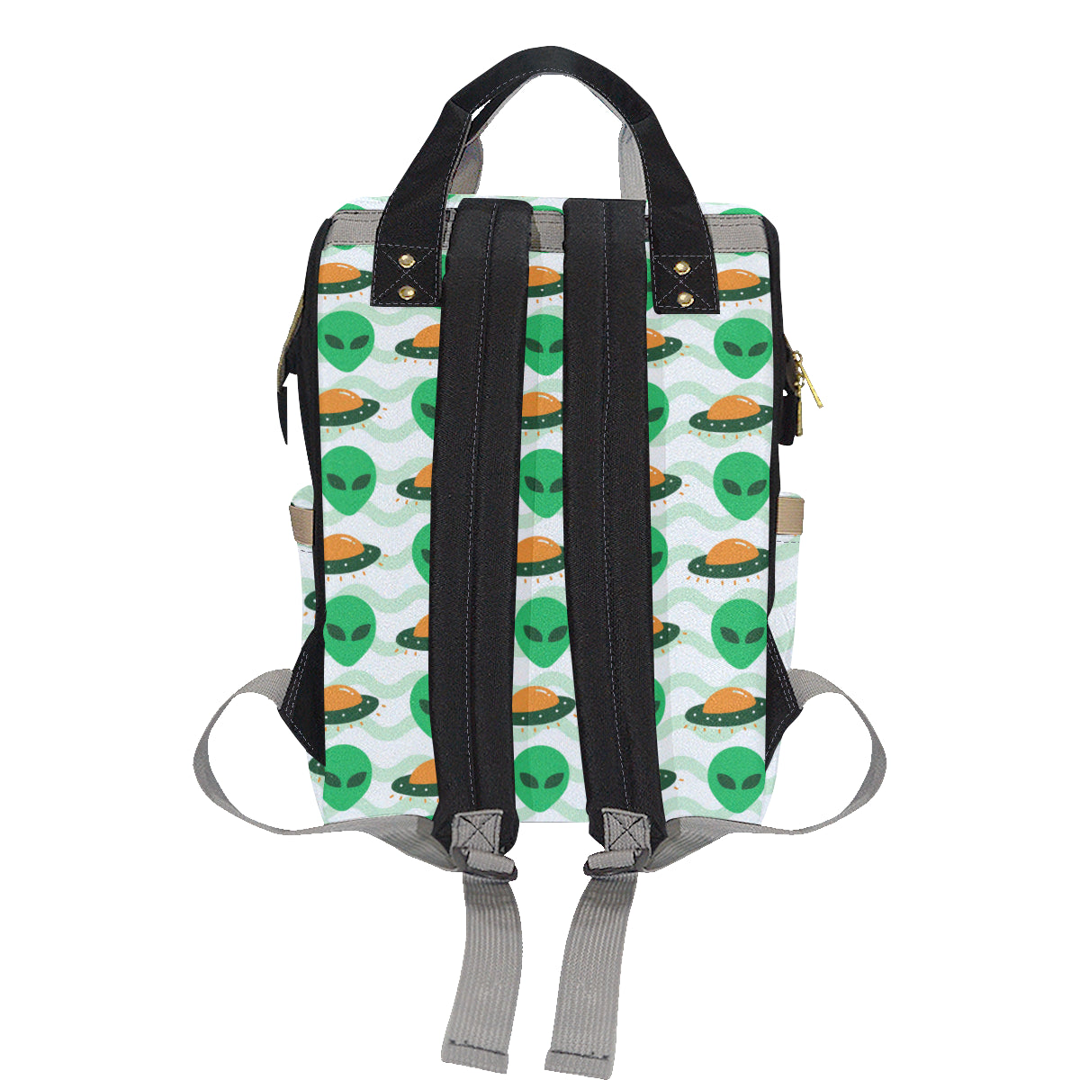 Alien UFO Pattern Print Design 04 Diaper Bag Backpack