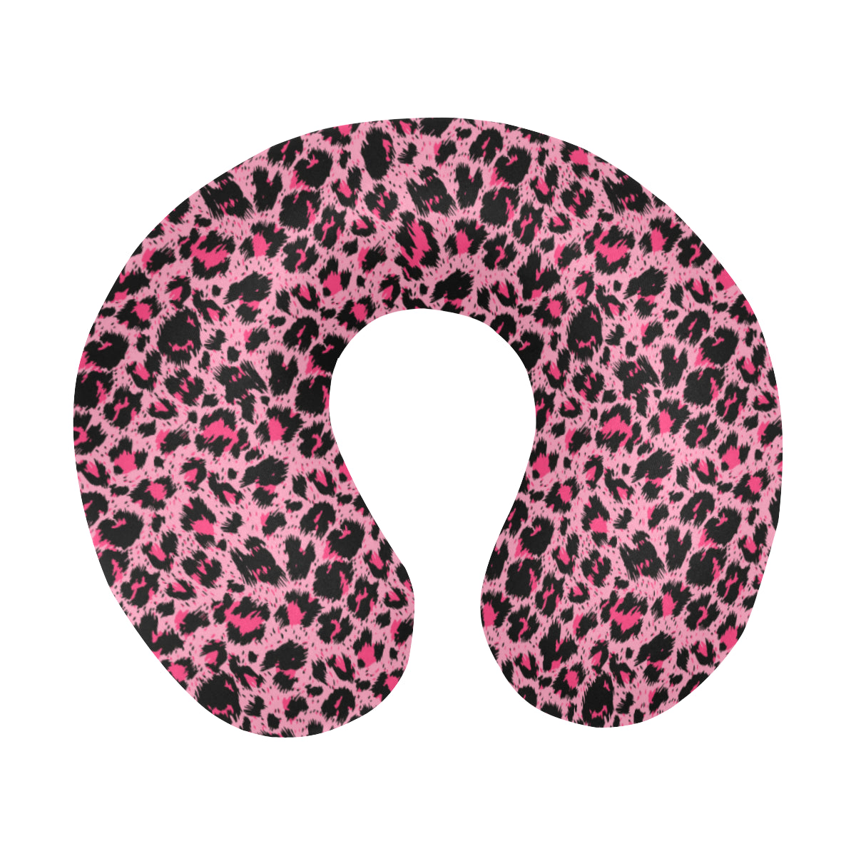 Cheetah Pink Pattern Print Design 01 U-Shaped Travel Neck Pillow
