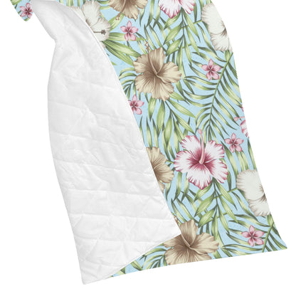Tropical Flower Pattern Print Design TF05 Premium Quilt