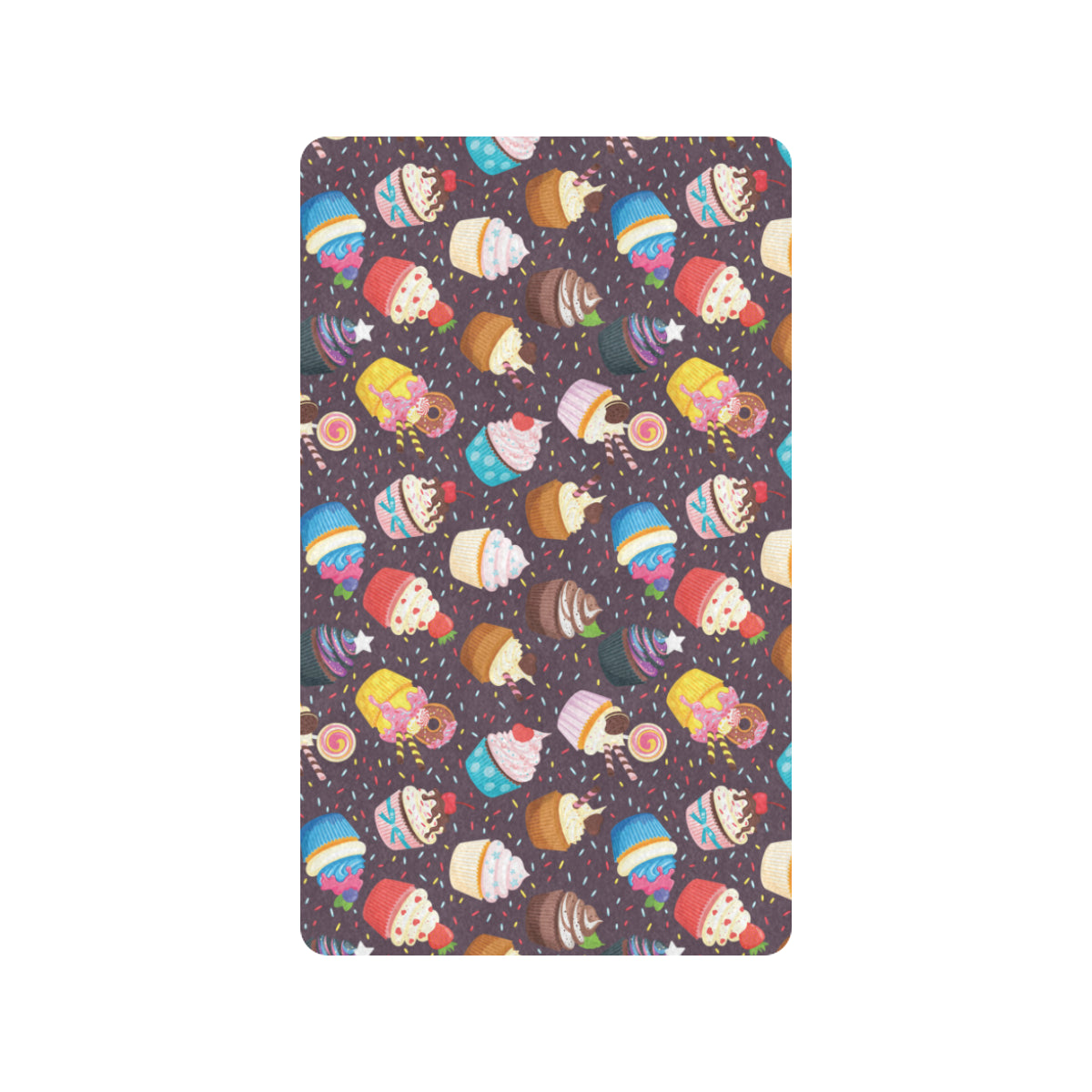 Cupcakes Party Print Pattern Rubber Doormat