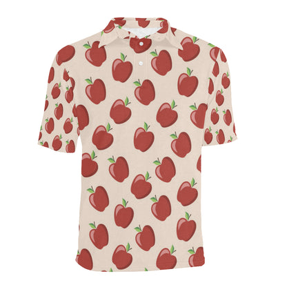Apple Pattern Print Design AP01 Men Polo Shirt