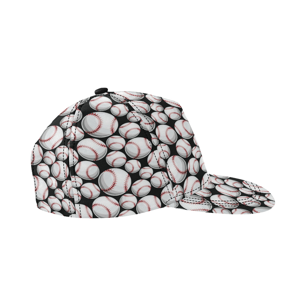 Baseball Black Background Snapback Cap