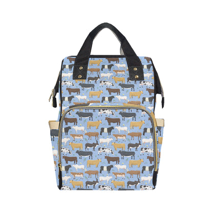 Cattle Pattern Print Design 02 Diaper Bag Backpack