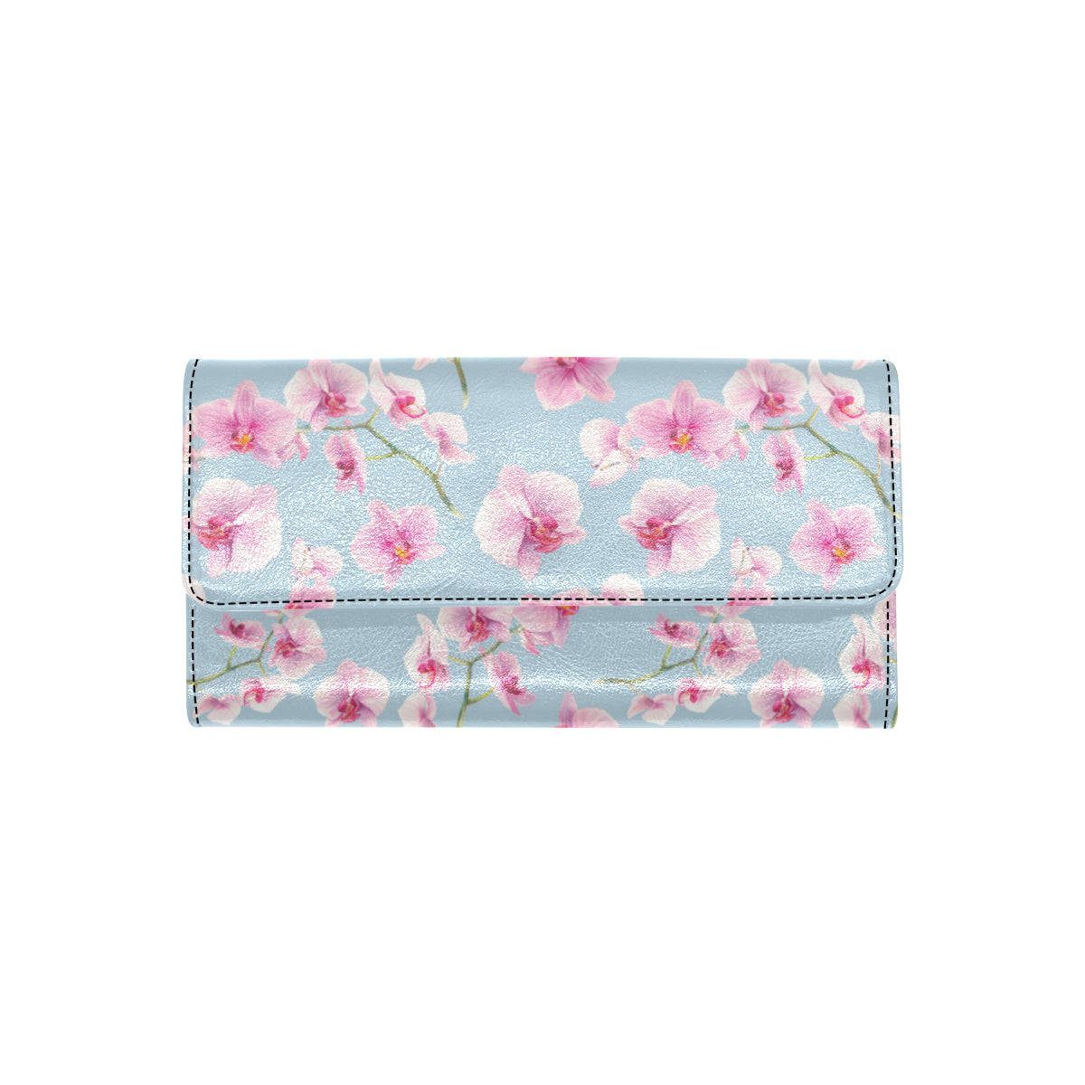 Orchid Pattern Print Design A01 Women's Trifold Wallet