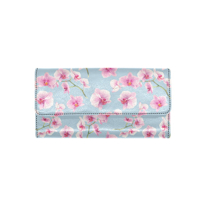 Orchid Pattern Print Design A01 Women's Trifold Wallet