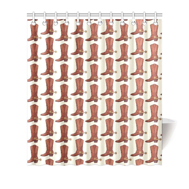 Cowboy Pattern Print Design 06 Shower Curtain