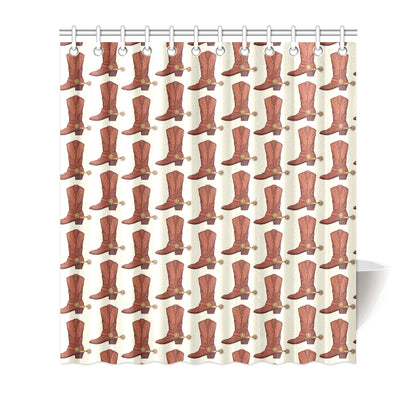 Cowboy Pattern Print Design 06 Shower Curtain