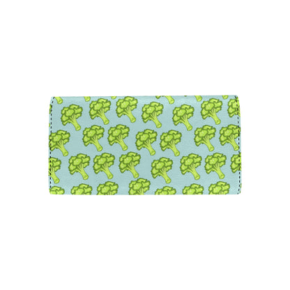 Broccoli Pattern Print Design 02 Women's Trifold Wallet