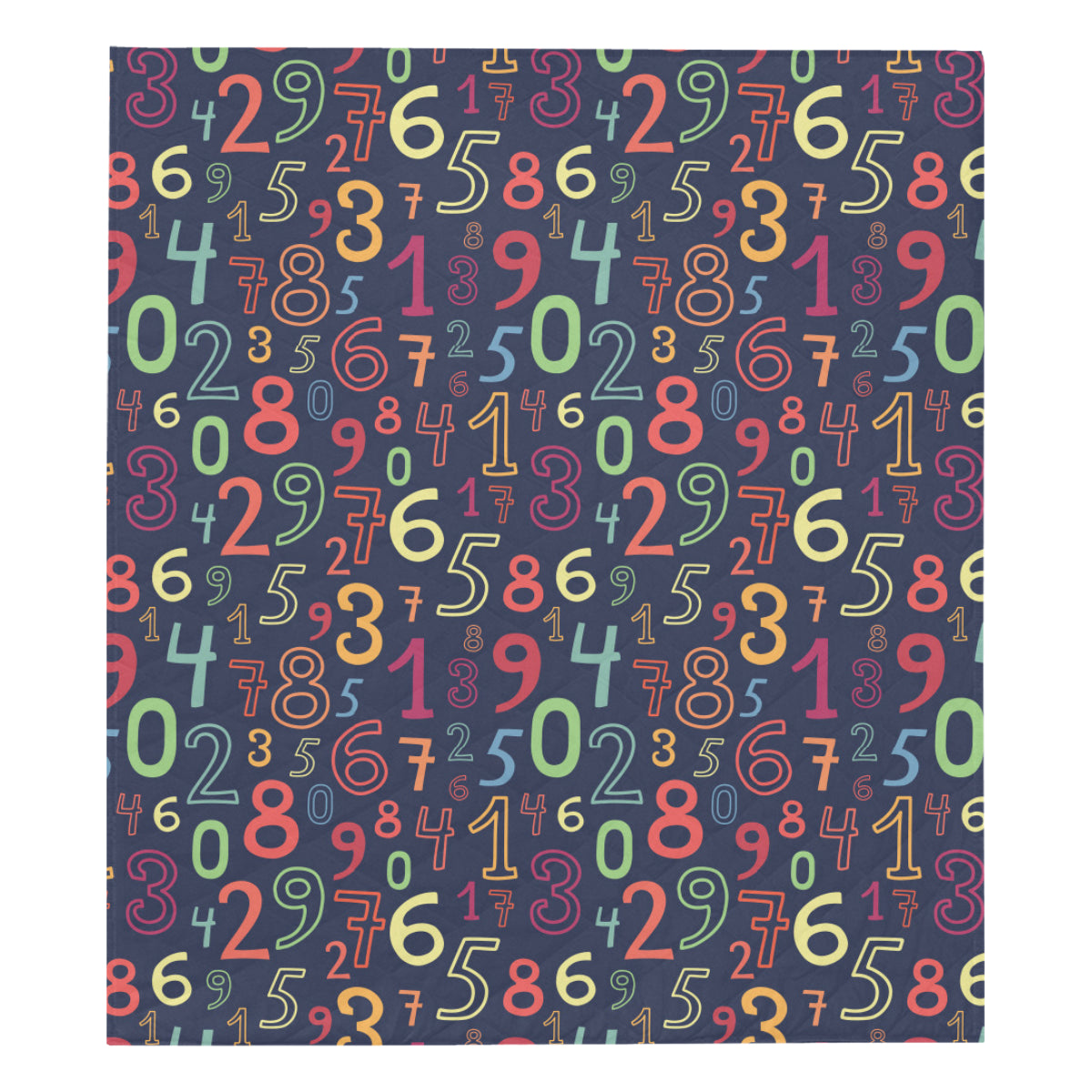Number Pattern Print Design A01 Premium Quilt
