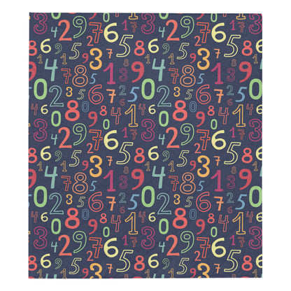 Number Pattern Print Design A01 Premium Quilt