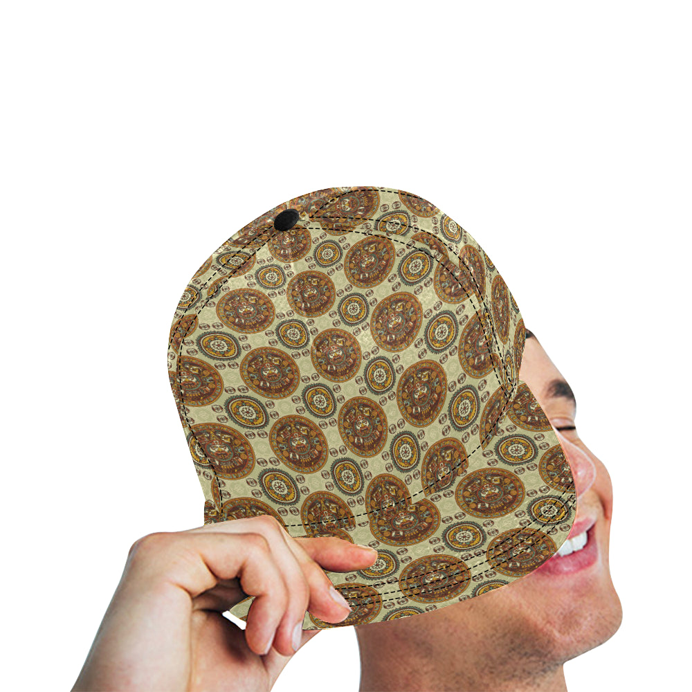 Calendar Aztec Themed Print Pattern Snapback Cap