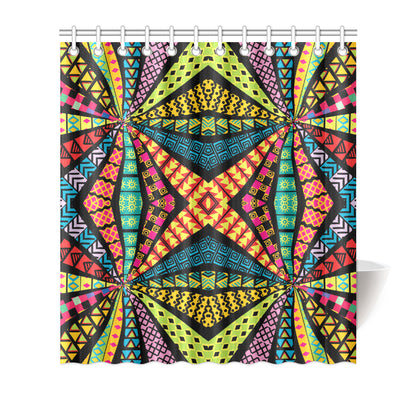 Kaleidoscope Pattern Print Design 05 Shower Curtain