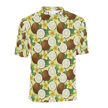 Coconut Pattern Print Design CN02 Men Polo Shirt