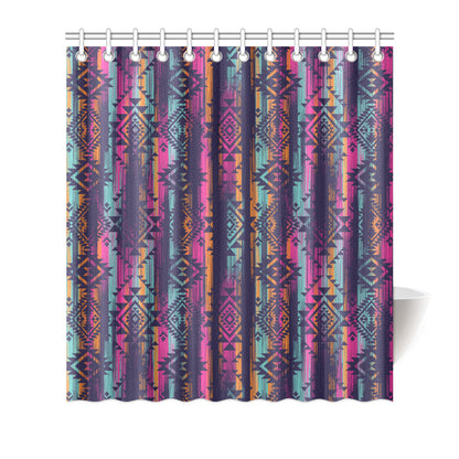 Line Tribal Aztec Shower Curtain