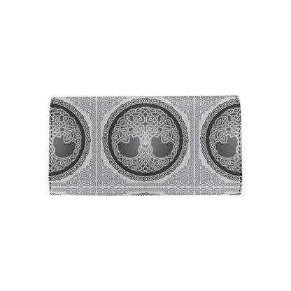 Celtic Tree of life Print Women's Trifold Wallet