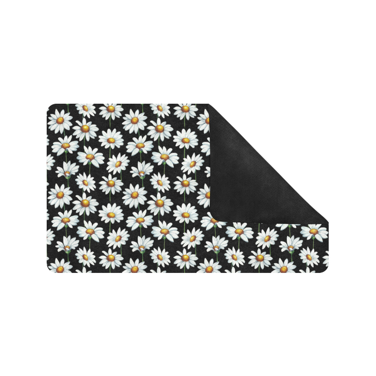 Daisy Print Pattern Rubber Doormat