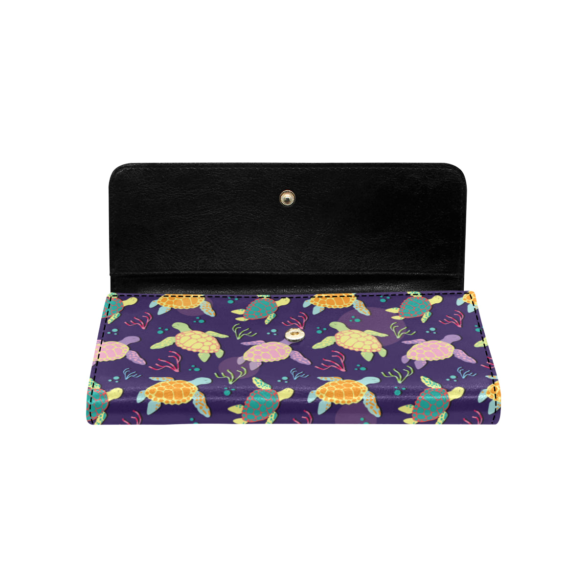 Sea Turtle Color Smile Women's Trifold Wallet