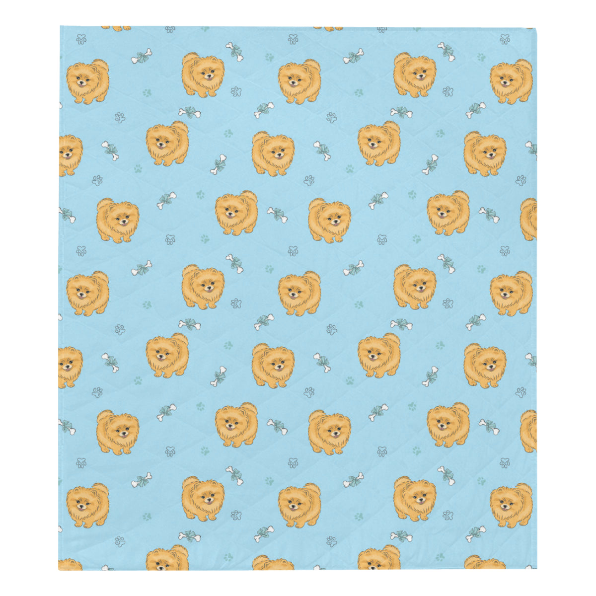 Pomeranians Pattern Print Design A03 Premium Quilt