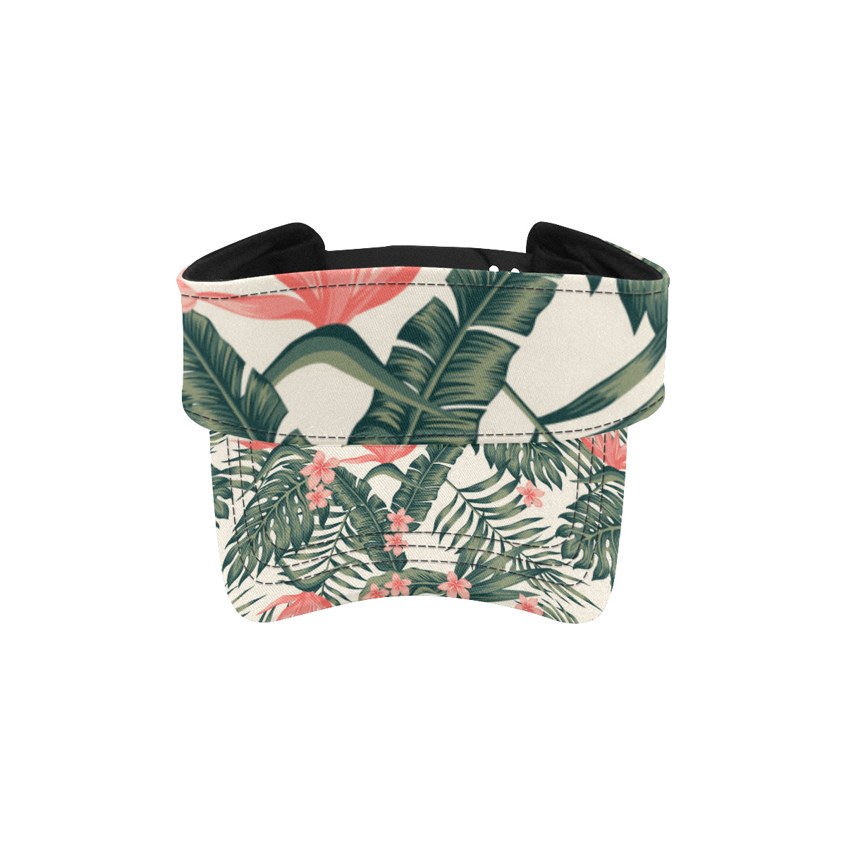 Tropical Flower Palm Leaves Unisex Sun Visor