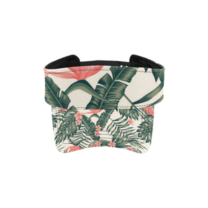 Tropical Flower Palm Leaves Unisex Sun Visor